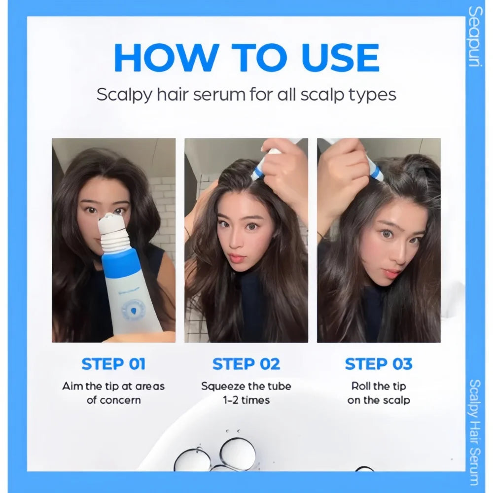 SEAPURI anti Hair Loss Serum (Ampoule) | Scalp Health & Regrowth | Seapuri Dr. 33 Hair Care Essence 20Ml