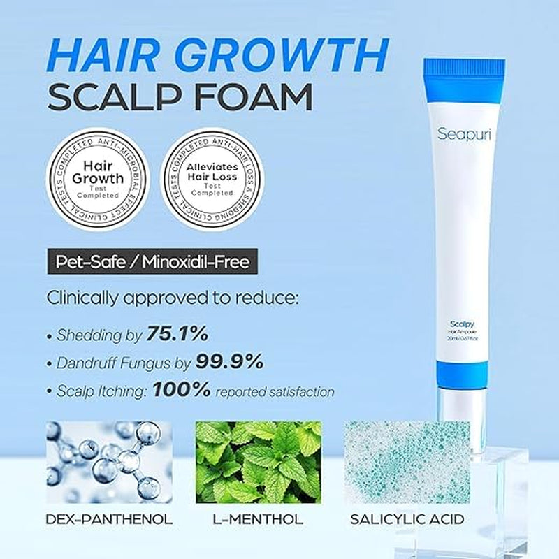 Scalpy Hair Growth Serum for Men & Women for Hair Loss & Thinning | Scalp Treatment with Salicylic Acid, Menthol, Dexpanthenol | Non-Greasy, Lightweight | Exfoliates Dandruff & Soothes Itch